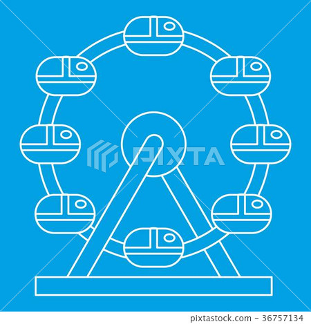 Ferris wheel icon, outline style 36757134