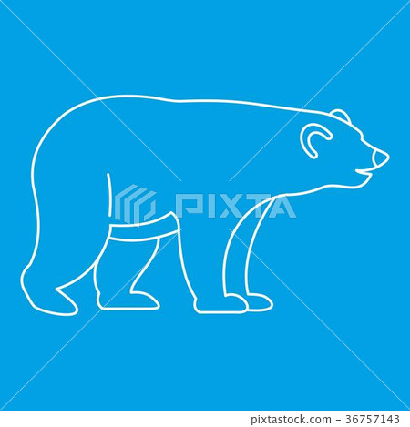 Bear icon, outline style 36757143