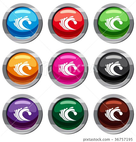 Wave set 9 collection - Stock Illustration [36757195] - PIXTA