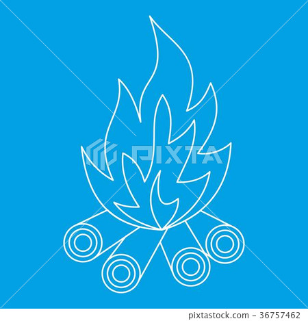 Bonfire icon, outline style 36757462