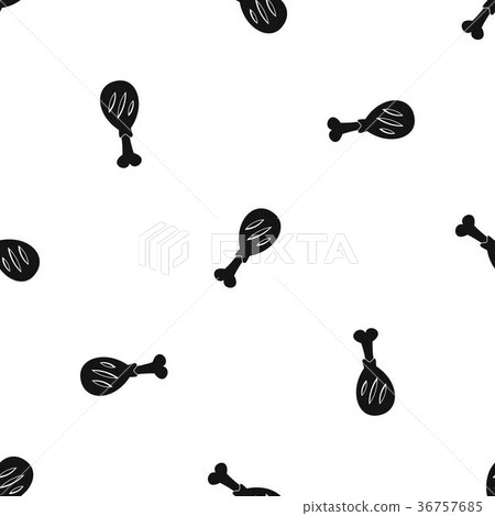 Leg of pork pattern seamless black Leg of pork pattern seamless black 36757685