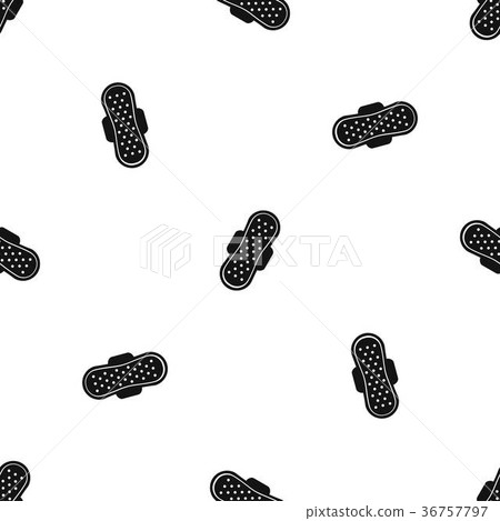 Sanitary napkin pattern seamless black Sanitary napkin pattern seamless black 36757797