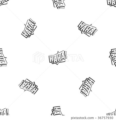 HAHA, comic text sound effect pattern seamless black 36757930