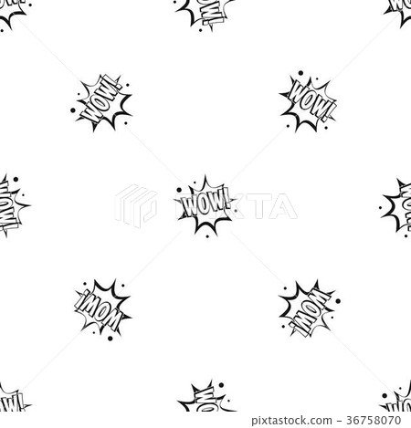 WOW, explosion effect pattern seamless black WOW, explosion effect pattern seamless black 36758070