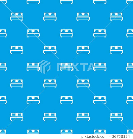 Double bed pattern seamless blue 36758334