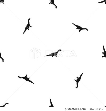 Titanosaurus dinosaur pattern seamless black 36758342