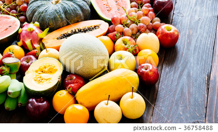 Assorted and mixed fruits 36758488