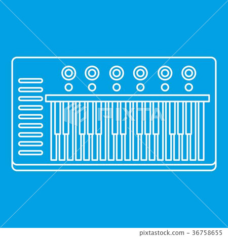 Music synthesizer icon, outline style 36758655