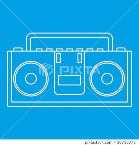 Music boombox icon, outline style Music boombox icon, outline style 36758778
