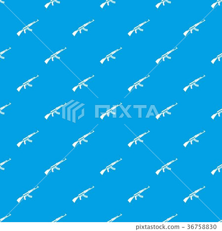 Kalashnikov machine pattern seamless blue 36758830