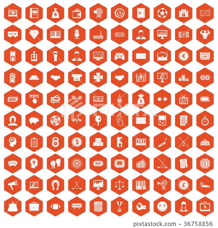 100 sweepstakes icons hexagon orange 100 sweepstakes icons hexagon orange 36758856