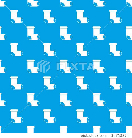 Felt boot pattern seamless blue 36758871