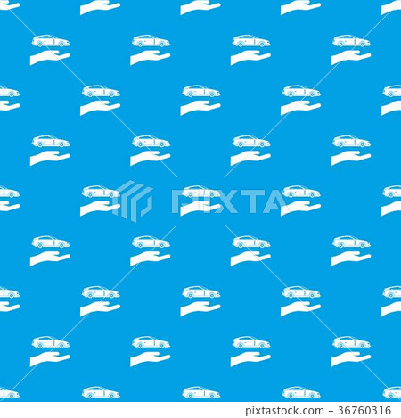 Hand and car pattern seamless blue Hand and car pattern seamless blue 36760316