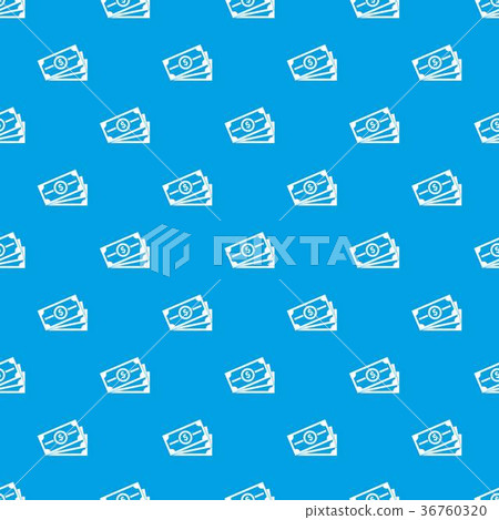 Stack of dollar bills pattern seamless blue 36760320