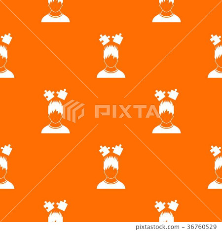 Man with puzzles over head pattern seamless - Stock Illustration ...