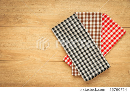 Kitchen cloth on wood table 36760734