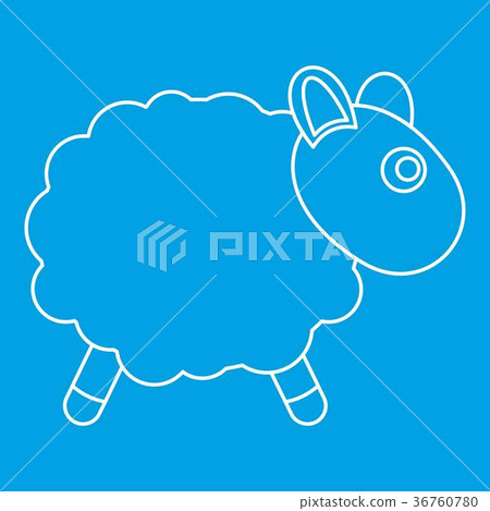 Sheep toy icon, outline style Sheep toy icon, outline style 36760780