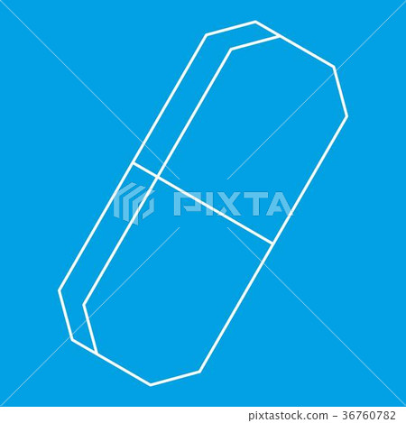 Eraser icon, outline style Eraser icon, outline style 36760782