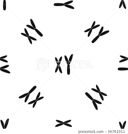 Human chromosomes pattern seamless black Human chromosomes pattern seamless black 36761011