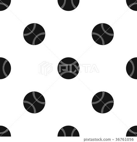 Baseball pattern seamless black - Stock Illustration [36761056] - PIXTA