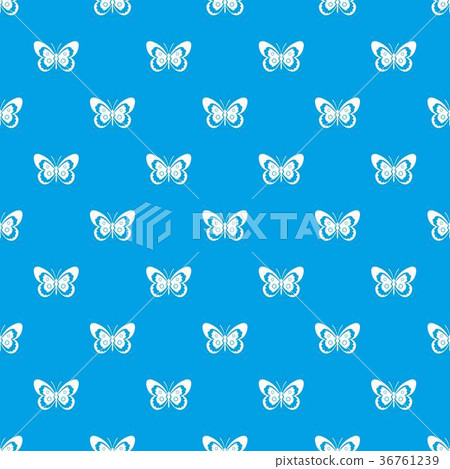 Butterfly pattern seamless blue - Stock Illustration [36761239] - PIXTA