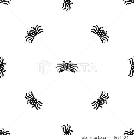 Crab sea animal pattern seamless black Crab sea animal pattern seamless black 36761241