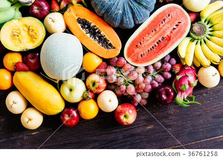 Assorted and mixed fruits Assorted and mixed fruits 36761258