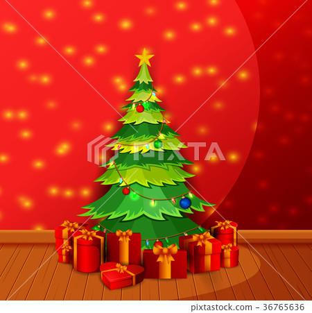 Christmas living room with decorated christmas  36765636