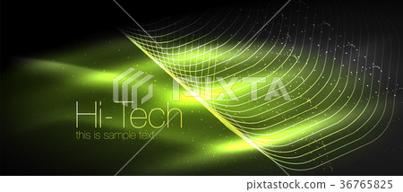 Hi-tech futuristic techno background, neon shapes Hi-tech futuristic techno background, neon shapes 36765825