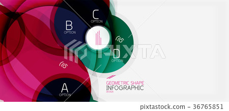 Colorful geometric circle modern abstract 36765851