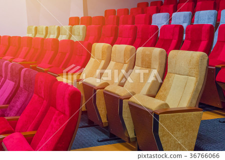 empty chairs in theatre or conference hall 36766066