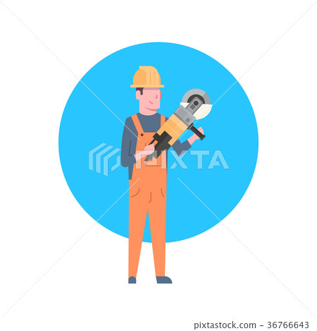 Construction Worker Icon Builder Man Wearing 36766643