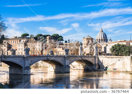 Rome Tupele and cupola of St. Peter's Basilica 36767464