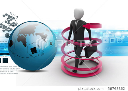 3d man business success concept 3d man business success concept 36768862