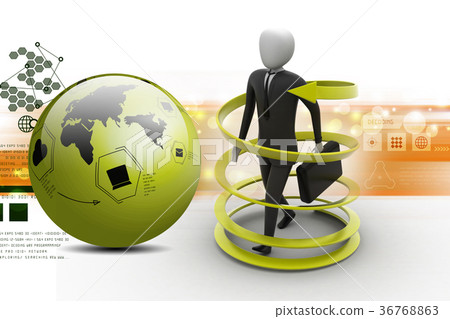 3d man business success concept 3d man business success concept 36768863