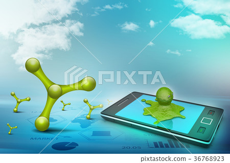 Octopus in smart phone Octopus in smart phone 36768923
