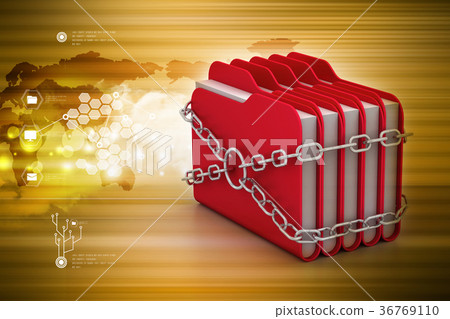 folder locked by chains 36769110