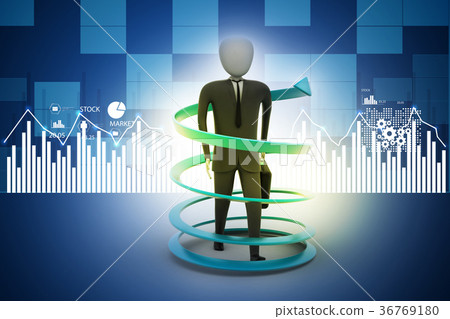 3d man business success concept 3d man business success concept 36769180