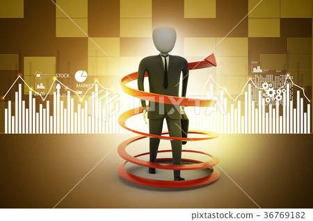 3d man business success concept 3d man business success concept 36769182