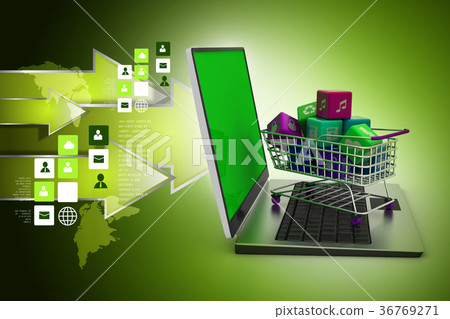 Internet and Online Shopping Concept Internet and Online Shopping Concept 36769271