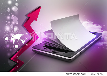 A smart phone in the white paper 36769760