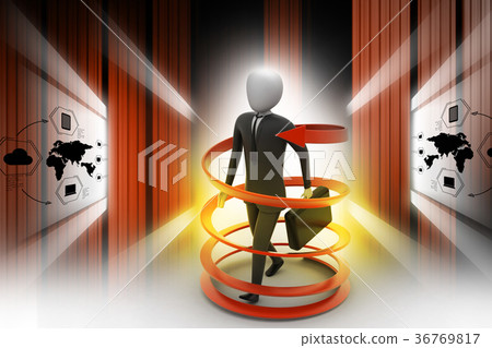 3d man business success concept 3d man business success concept 36769817