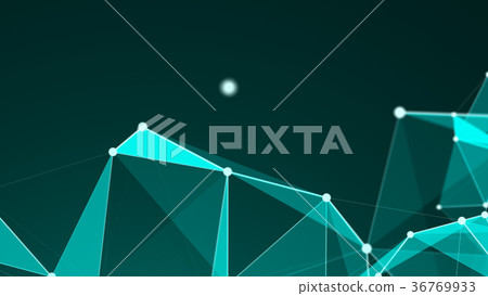 Abstract Polygonal Space Background with 36769933