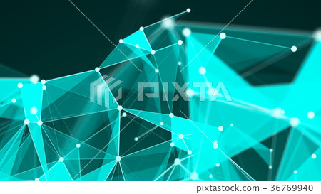 Abstract Polygonal Space Background with Abstract Polygonal Space Background with 36769940