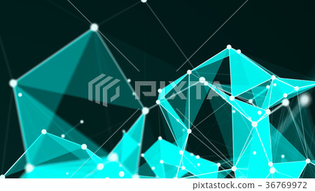 Abstract Polygonal Space Background with 36769972