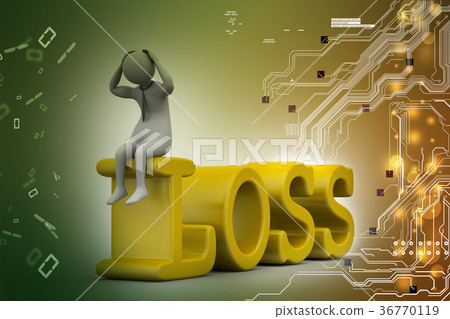 Business man in loss 36770119