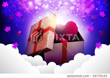 gift box and hearts .. gift box and hearts .. 36770185