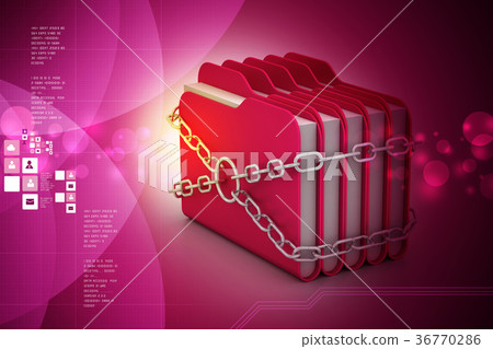 folder locked by chains - Stock Illustration [36770286] - PIXTA