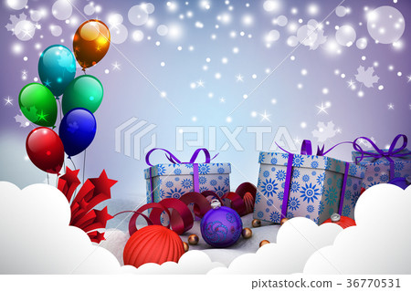 New year gift box with bubbles New year gift box with bubbles 36770531