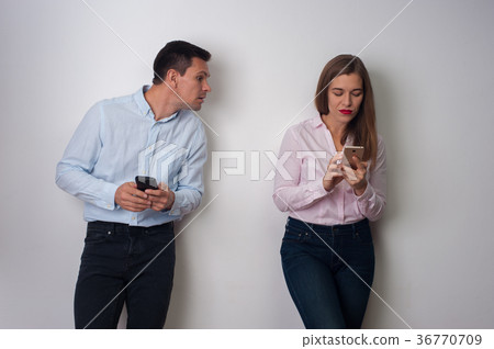 Portrait of man and woman Portrait of man and woman 36770709